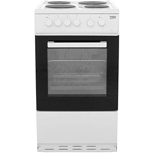 Beko KS530W 50cm Single Oven Electric Cooker With Sealed Plate Hob - White