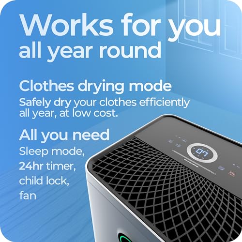 Avalla X-95 Dehumidifier for Home; 10L/Day Dehumidifier