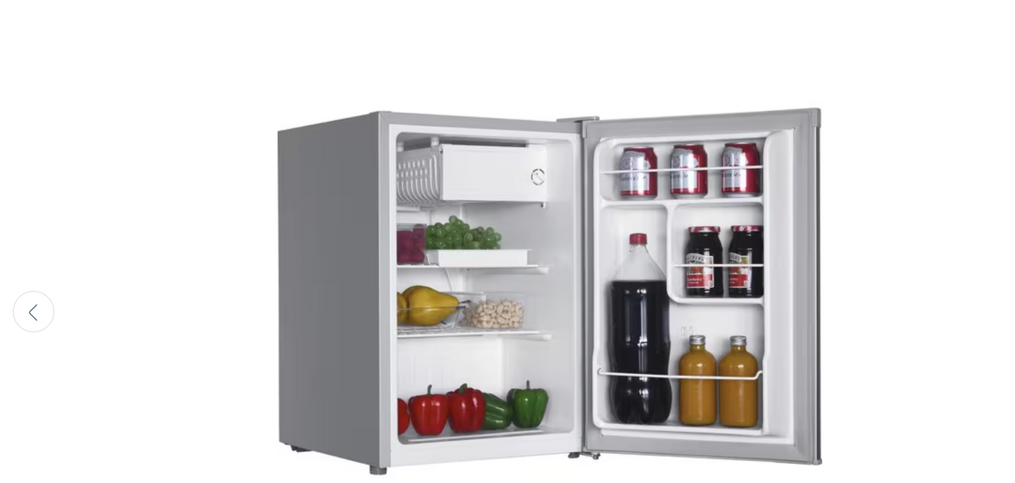 Arctic King 3.2 Cu ft Two Door Mini Fridge with Freezer, Stainless Steel, E-Star, Silver