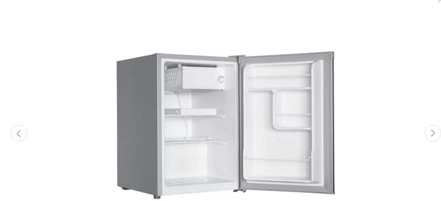 Arctic King 3.2 Cu ft Two Door Mini Fridge with Freezer, Stainless Steel, E-Star, Silver